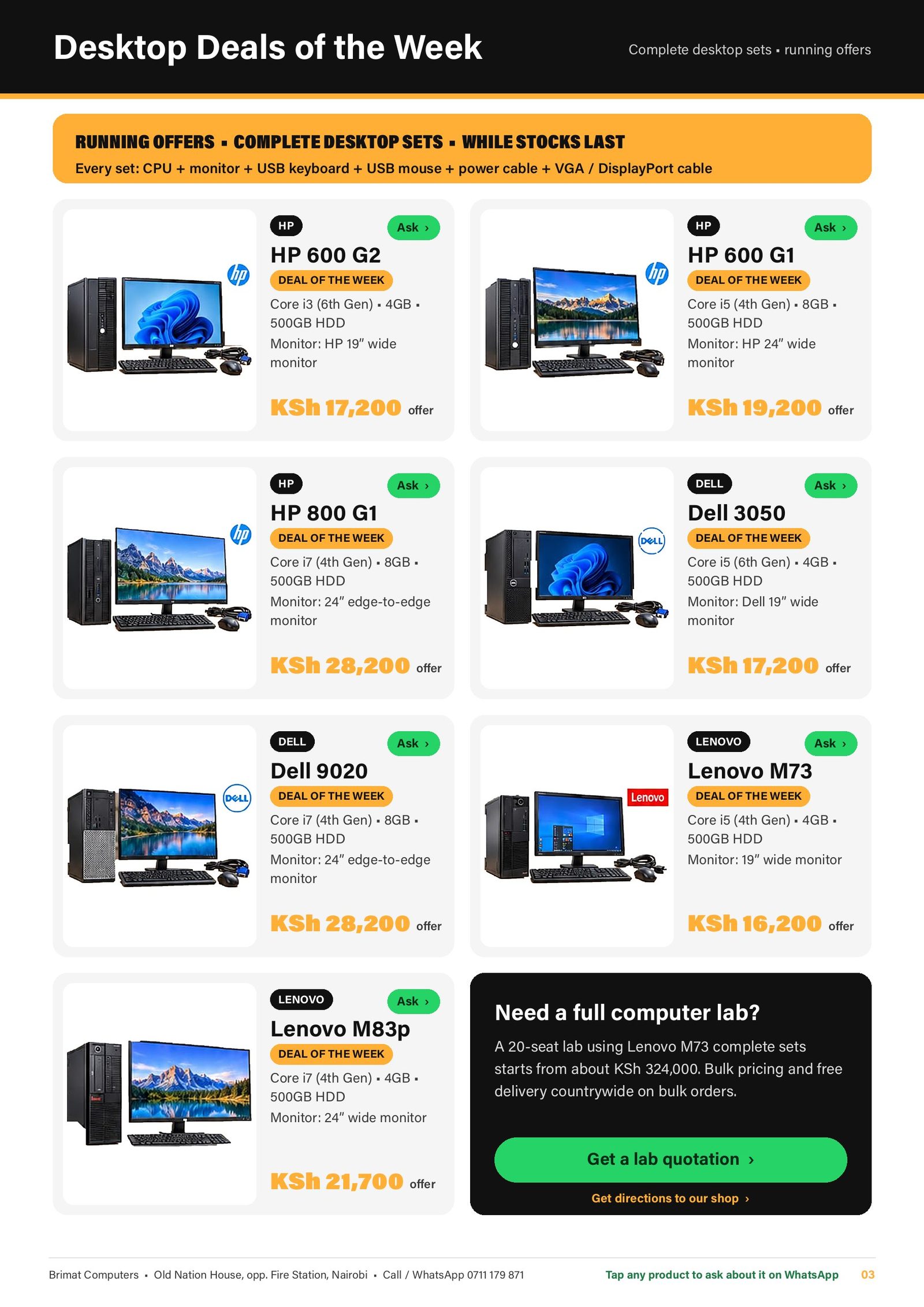 Desktop deals of the week: complete desktop sets from HP, Dell and Lenovo